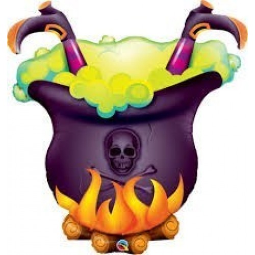 $D GLOBO 40"FOIL FORMA CALDERA BRUJA