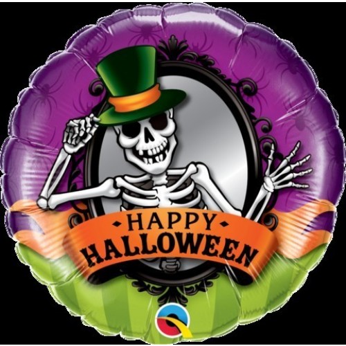 $D GLOBO 18" FOIL RND ESQUELETO EN ESPEJ