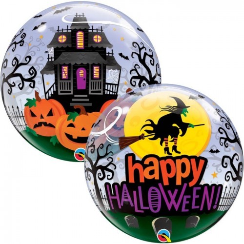$D GLOBO 22" BURBUJA BRUJA HAPPY HALLOWE