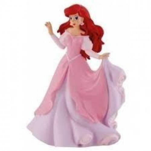 FIGURA TARTA ARIEL VESTIDO ROSA 10CM