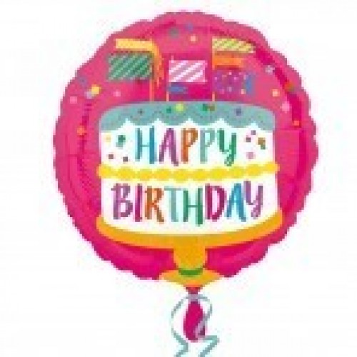 GLOBO 18" FOIL RND HAPPY BIRTHDAY