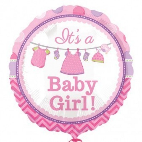 GLOBO 18" FOIL RND BABY ROSA