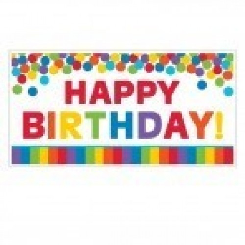 CARTEL HAPPY BIRTHDAY ARCO IRIS 85CM