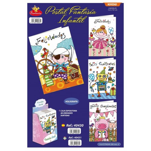 $D TARJETA POSTAL FANTASIA INFANTIL