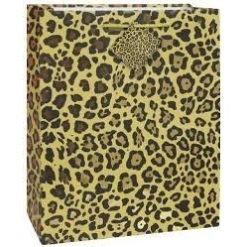 BOLSA REGALO ESTAMPADO LEOPARDO 23X18CM