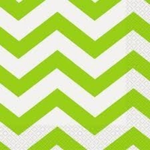 PAQ.16/U SERV.33 ZIG-ZAG BLANCO-VERDE NE