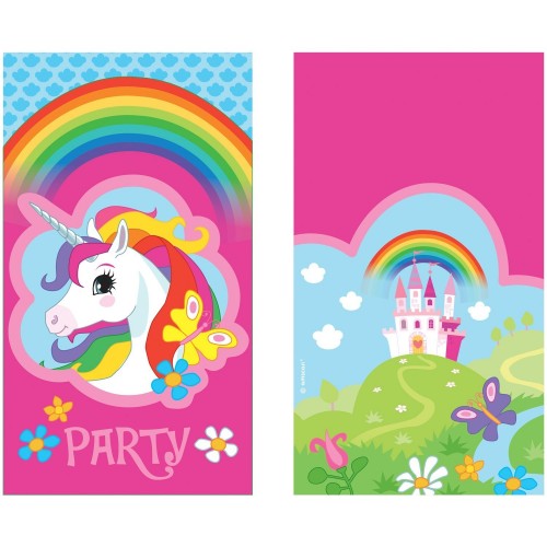PAQ.8/U INVITACION CON SOBRE UNICORNIO