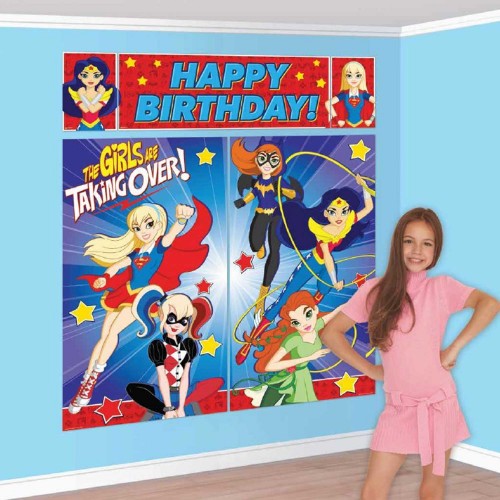 DECORACION PARED SUPER HERO GIRLS