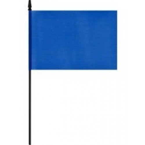   BANDERA CON PALO COLOR AZUL