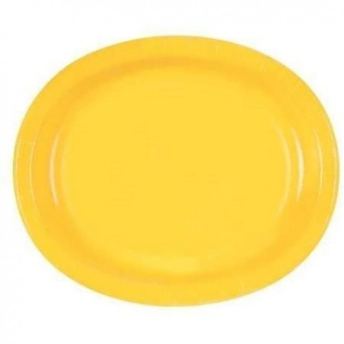   PAQ.8/U PLATO OVAL AMARILLO 30,4CM