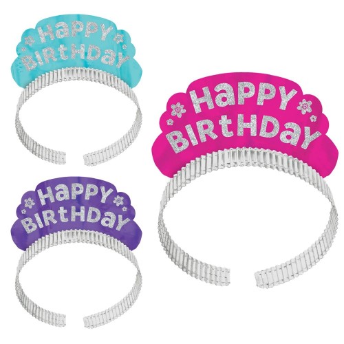 PAQ.12/U DIADEMA BIRTHDAY 3 COL.SURT