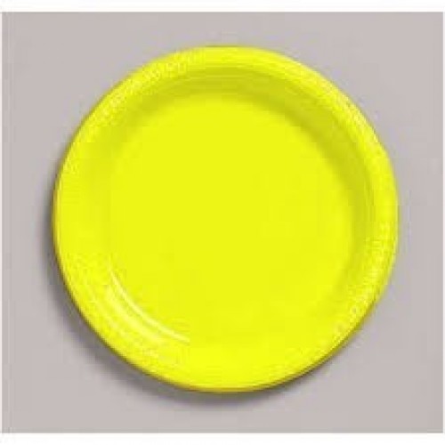   $ E  20 PLATOS PLAST AMARILLO 22CM