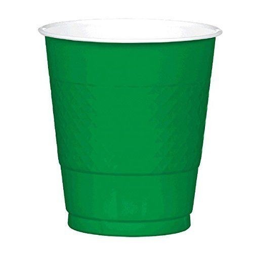 PAQ.20/U VASO PLASTICO VERDE 355ML
