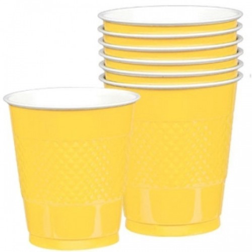  $ E PAQ 20 VASO PLAST AMARILLO 355ML