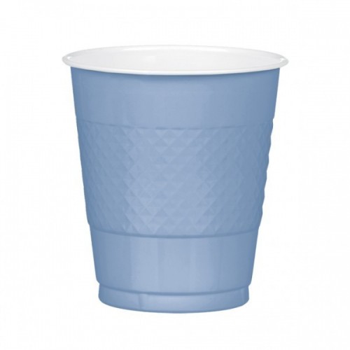 $E PAQ.20/U VASO PLASTICO CELESTE 355ML