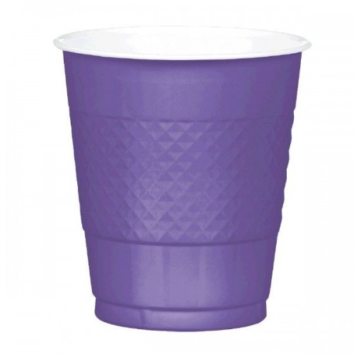 PAQ.20/U VASO PLASTICO PURPURA 355ML
