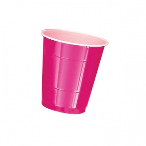 PAQ.20/U VASO PLASTICO FUCSIA 355ML