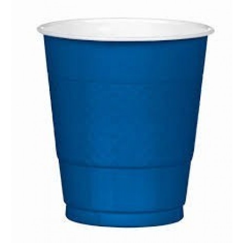 $E PAQ.20/U VASO PL AZUL MARINO 355ML