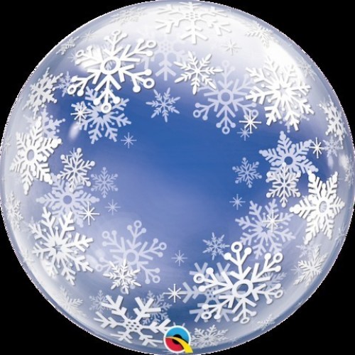 $D GLOBO 24" BURBUJA  DECO  COPOS NIEVE