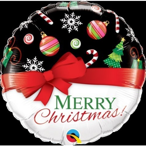 $D GLOBO 18" FOIL REDONDO MERRY CHRISTMA