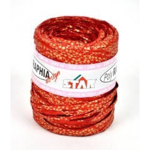 R/CINTA RAFIA ESTRELLA ORO 15X200MT