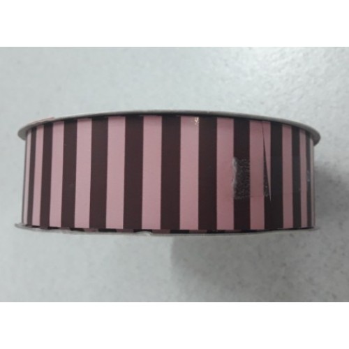 R/CINTA DOBLE RAYA ROSA/MARRON 31MMX50MT
