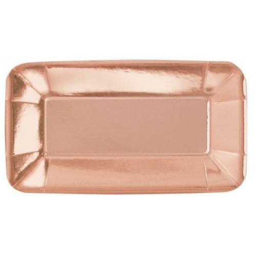   8 PLATO RECTANGULAR ROSA