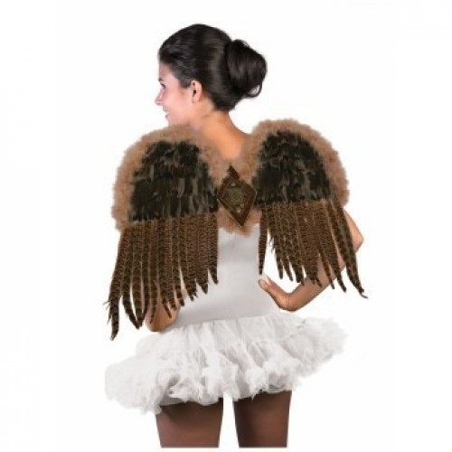 ALAS DE PLUMA EXOTICAS MARRON