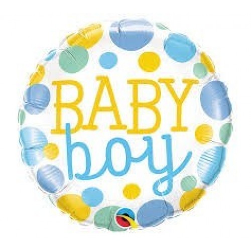 GLOBO 18" FOIL RND BABY BOY TOPOS