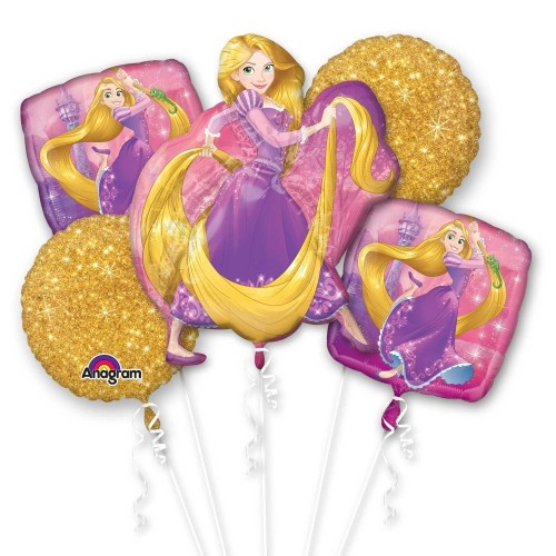 CENTRO 5/U GLOBOS FOIL RAPUNZEL