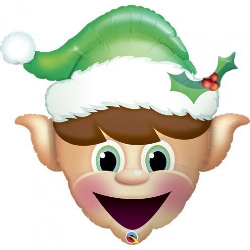 GLOBO 35" FOIL CARA DUENDE NAVIDAD