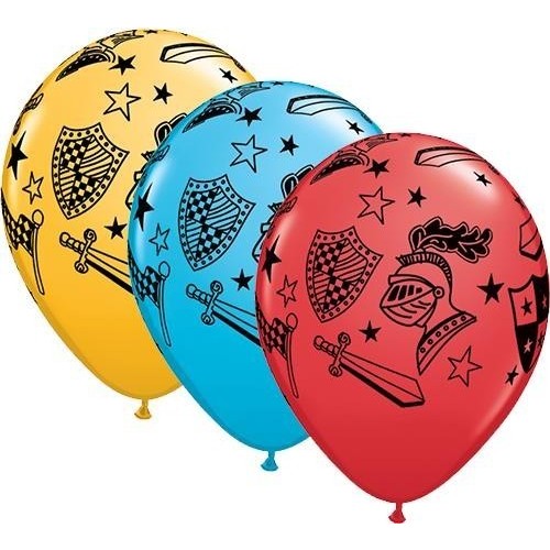$D 25 GLOBOS 11" LATEX CABALLERO MEDIEVA