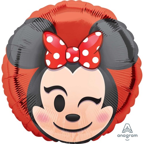 GLOBO 18" FOIL RND MINNIE EMOJI