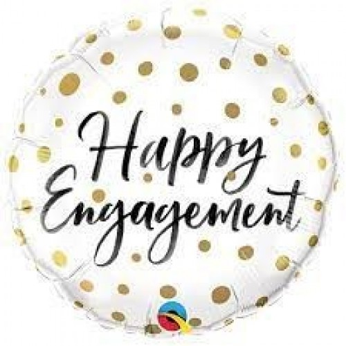 GLOBO 18" FOIL REDONDO HAPPY ENGAGEMENT