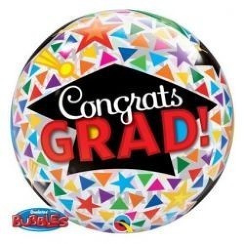 $D GLOBO 22" BURBUJA CONGRATS GRAD