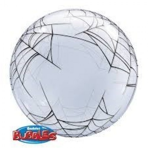 $D GLOBO 24" BURBUJA DECO TELARAÑA