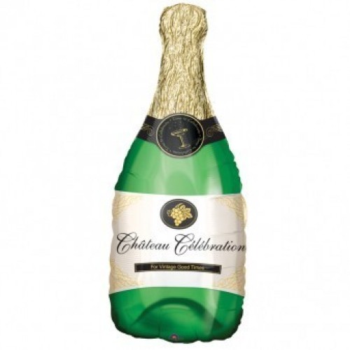 GLOBO 36" FOIL 3D FORMA BOTELLA CHAMPAN