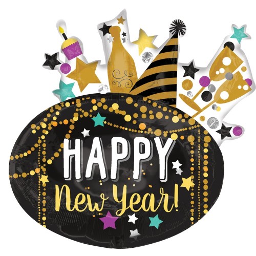 GLOBO 30" FOIL 3D NEW YEAR