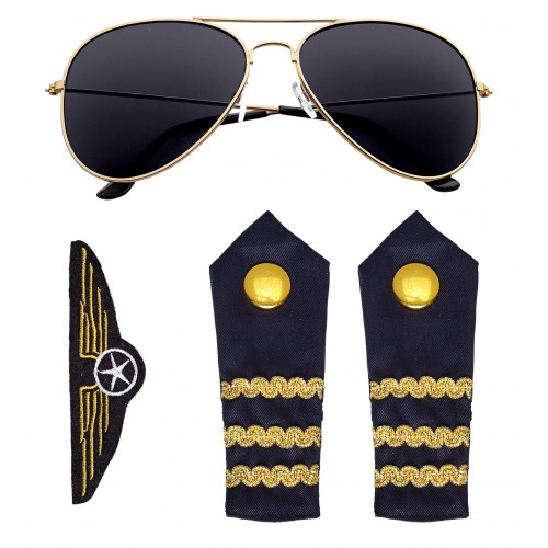 SET PILOTO GAFAS HOMBRERAS BROCHE