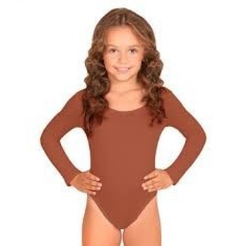 MALLA BODY 4A7 AÑOS C/MANGA MARRON