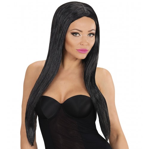 PELUCA LARGA NEGRA GLAMOUR