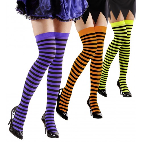 MEDIAS T-UNICA MEDIO MUSLO RAYAS NEON SU
