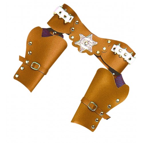 CARTUCHERA ADULTO DOBLE VAQUERO MARRON