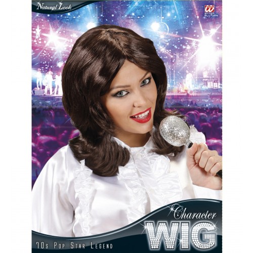 PELUCA CASTAÑA CHICA POP STAR AÑOS 70