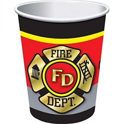 PAQ.8/U VASO PLACA BOMBERO 266ML