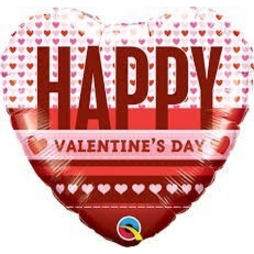 $D GLOBO 18" FOIL CORAZON HAPPY VALANTIN