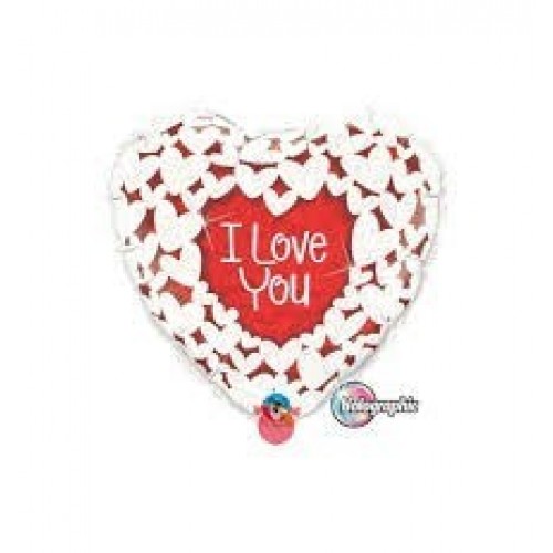 $D GLOBO 36" FOIL CORAZON ILOVE YOU
