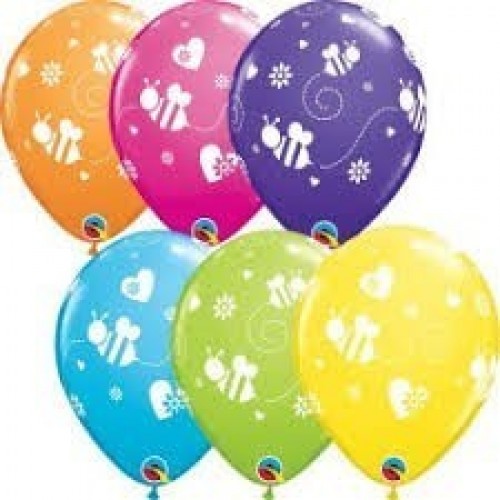 $D 25 GLOBOS 11" LATEX ABEJA FLOR COLSUR