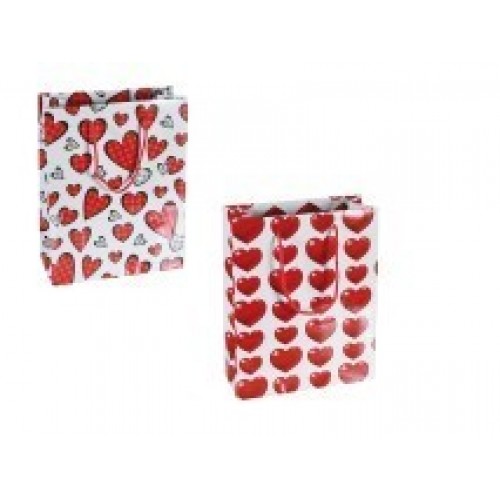 BOLSA REGALO CORAZON SURTIDOS 18X23CM