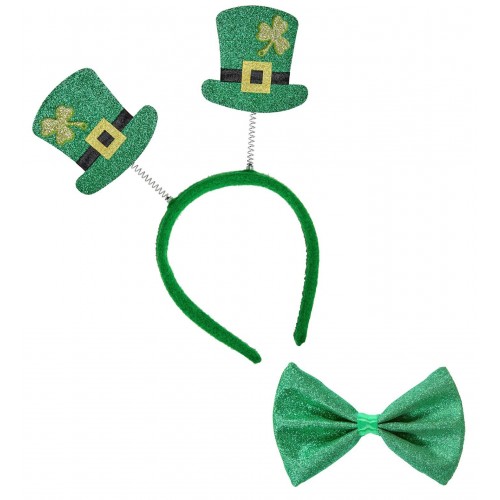 DIADEMA PAJARITA GLITTER VERDE